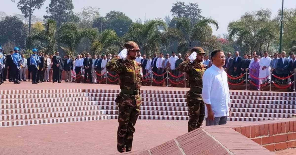 জাতীয় স্মৃতিসৌধে প্রধানমন্ত্রীর শ্রদ্ধা