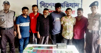 জুয়ার আসরে পুলিশের হানা, গ্রেপ্তার ৬
