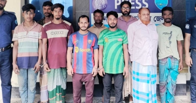 চন্দনাইশে সাজাপ্রাপ্ত আসামিসহ গ্রেপ্তার ৯