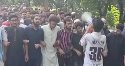 নতুন ভিসির যোগদান প্রত্যাখ্যান করে চুয়েটে শিক্ষার্থীদের বিক্ষোভ