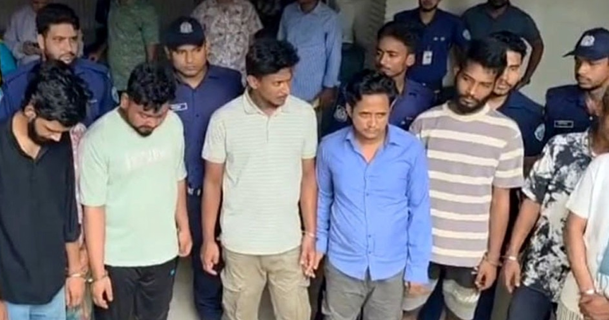 বিদেশি নম্বরে ভয় দেখিয়ে চাঁদাবাজি, গ্রেপ্তার ৭